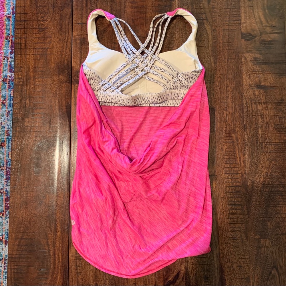 Lululemon Hot Pink Tank Top w/ Built-In Bra